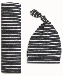 aden + anais Snuggle Knit Swaddle Gift Set - Navy Stripe