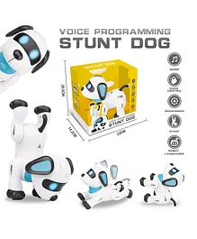 TTC Generic Intelligent Robot Voice Programming Stunt Dog with Remote Control - White