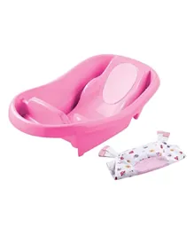 Summer Infant Comfy Clean Deluxe Newborn to Toddler Tub for Girl - Pink