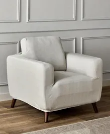HomeBox Essential 1-Seater Jacquard Sofa Cover - Off White