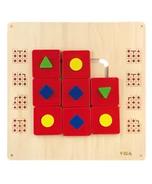 Viga Wooden Wall Toy Shape Maze - Multi Color