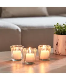 HomeBox Tria Clear Tealight Holder Set - 3 Pieces