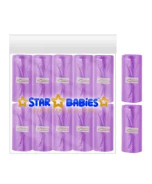 Star Babies Lavender Scented Bags - Pack of 10+2 Roll Free (180 Bags)