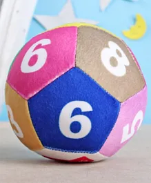Babyhug Multicolor Soft Ball with Numbers 36cm - Safe Cuddly Toy for Kids Emotional Growth & Learning Fun Play