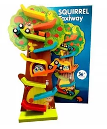 Sing2say Wooden Squirrel Taxiway Race Track with 4 Car - Multicolor