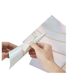 Ginger Ray Iridescent Foiled Unicorn Napkins Pack of 10 - Silver