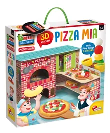 Lisciani Montessori Pizza Mia 3D Modelling Clay - Multicolor