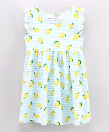 Minoti Lemons AOP Basic Dress - White