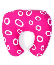 Babyhug Baby Pillow with Neck Support Circle Print - Pink