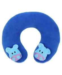Babyhug U-Shaped Neck Supporter Pillow With Two Motifs Hippo - Blue