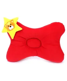 Babyhug Butterfly Shaped Plush Baby Pillow - Red