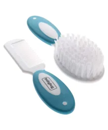 Babyhug Easy Grip Hair Brush & Comb Set - Blue