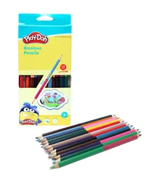 Play-Doh Bicolor Pencils - 12 Pieces