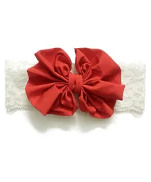 Brain Giggles Homemade Bow Lace Hairband –  Red