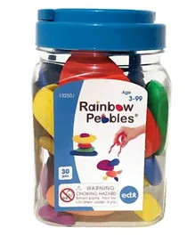 Edx Education Rainbow Pebbles - 30 Pieces