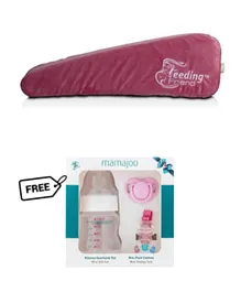 Feeding Friend Self Inflating Nursing Pillow (Dusty) +  FREE Mamajoo Gift Set