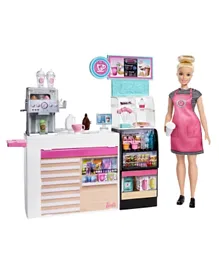 Barbie Coffee Shop With Doll Playset - Multicolor