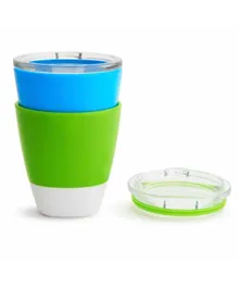 Munchkin Splash Cup with Trainer Lid Pack of 2 Green & Blue - 207 ml