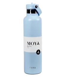 زجاجة ماء معزولة ومستدامة مويا بلاك سي بلون أزرق باودر - 700 مل