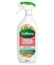 Zoflora Caribbean Grapefruit & Lime Power Bathroom Disinfectant Cleaner Spray - 800mL