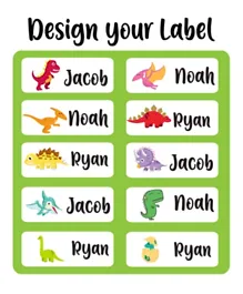 Twinkle Hands Personalized Waterproof Labels Dinosaurs Lover - 30 Pieces