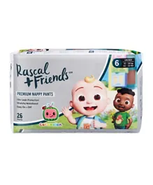 Rascal + Friends Cocomelon Edition Premium Nappy Pants Size 6 - 26 Pieces
