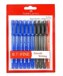 Faber Castell Tri Flow Ball Pen Blister - 10 Pieces