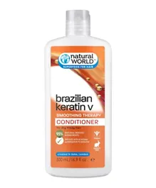 Natural World Brazilian Keratin V Conditioner - 500mL