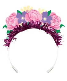 Creative Converting  Floral Fairy Sparkle Tiara With Fringe - Pack of 8