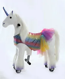 TobysToy Gidygo Ride-on Cycle Kids Operated Pony Riding Unicorn - Rainbow