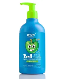 Wow Kids Tip to Toe Wash  Shampoo Conditioner  Body Wash  Green Apple - 300 ml