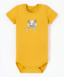 Name It Tiger Print Bodysuit - Yellow