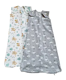 Tickle Tickle Value Pack Organic Sleeping Bag 1.0 TOG Pack of 2 -  Happy Cub/Cloud9