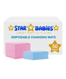 Star Babies Disposable Changing Mats - 50 Pieces
