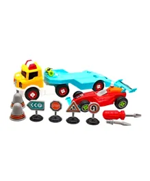 D-Power DIY Smart Wheels Race Car with Truck Building Toy Kit
