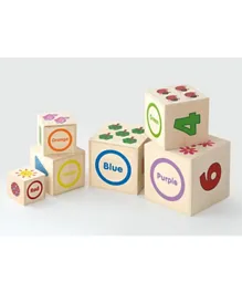Viga Wooden Nesting and Stacking Blocks Multicolour - 6 Pieces