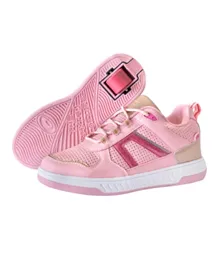 Breezy Rollers Lace Up Shoes With Wheels - Pink