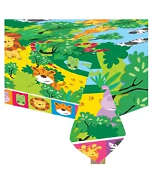 Amscan Jungle Friends Table Cover - Multicolour