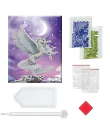 Hinkler Light Up Crystal Canvas Kit - Unicorn in Moonlight