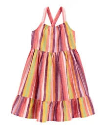 Carter's Striped Linen Dress - Multicolor