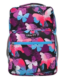 Gravity School Bag Butterfly Print - Pink & Blue