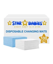 Star Babies Disposable Changing Mats - 100 Pieces