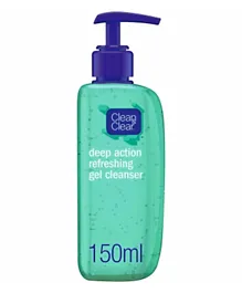 Clean & Clear Deep Action Refreshing Gel Face Cleanser - 150ml