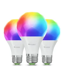 Nanoleaf Essentials Smart Bulb Matter Edition A60/E27, Color Changing RGBCW, Dimmable, Bluetooth/Thread Enabled, Works with iOS and Android - 3 Pieces