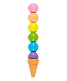 Ooly - Rainbow Scoops Stacking Erasable Crayons + Scented Eraser