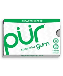 Pur Gum Aspartame Free Spearmint Gum - 9 Pieces
