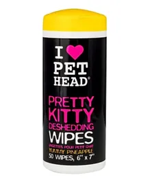 Pet Head TPHC4 Pretty Kitty Wipes Pineapple De Shed Wipes - 50 Pieces