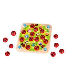 Tooky Toy Wooden Ladybug Memory Game - Multicolour