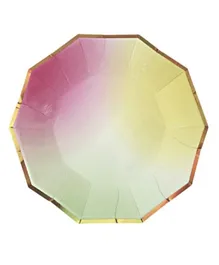 Meri Meri Toot Sweet Ombre Small Plate Pack of 8 - Multicolour