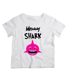 Twinkle Hands Mommy Shark T-shirt - Pink